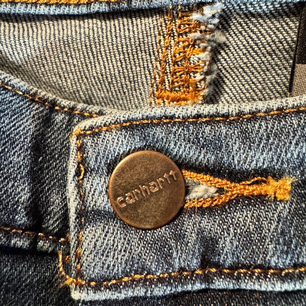 Carhartt Rugged Flex Relaxed Fit Women’s Blue Jeans size 10 Short - Picture 15 of 16